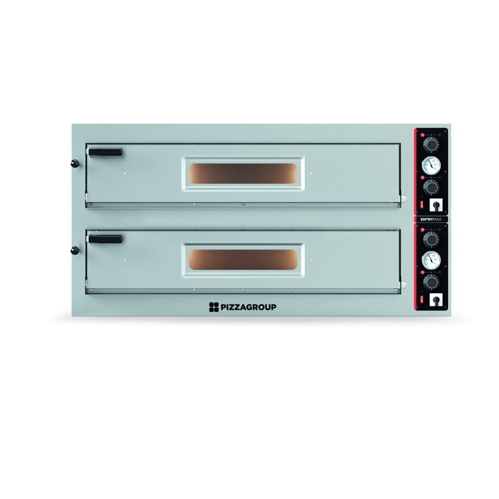 Piec do pizzy 2 komorowy szeroki, elektryczny, pojemność 2 x 6 x 34 cm, 1340x920x680, Pizza Group Entry Max 12L