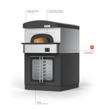 Piec do pizzy neapolitańskiej na 9 pizz o średnicy 35 cm, podstawa garownicza, 515 stopni C, Biscotto Di Sorrento, 1530x1725x182