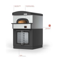 Piec do pizzy neapolitańskiej na 9 pizz o średnicy 35 cm, podstawa garownicza, 515 stopni C, Biscotto Di Sorrento, 1530x1725x182