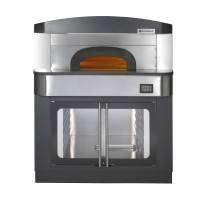 Piec do pizzy neapolitańskiej na 9 pizz o średnicy 35 cm, podstawa garownicza, 515 stopni C, Biscotto Di Sorrento, 1530x1725x182