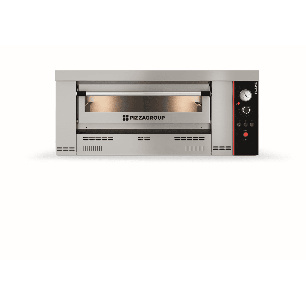 Piec do pizzy 1 komorowy, gazowy, pojemność 1 x 4 x 34 cm, 1130x1100x470, Pizza Group Flame FL 4