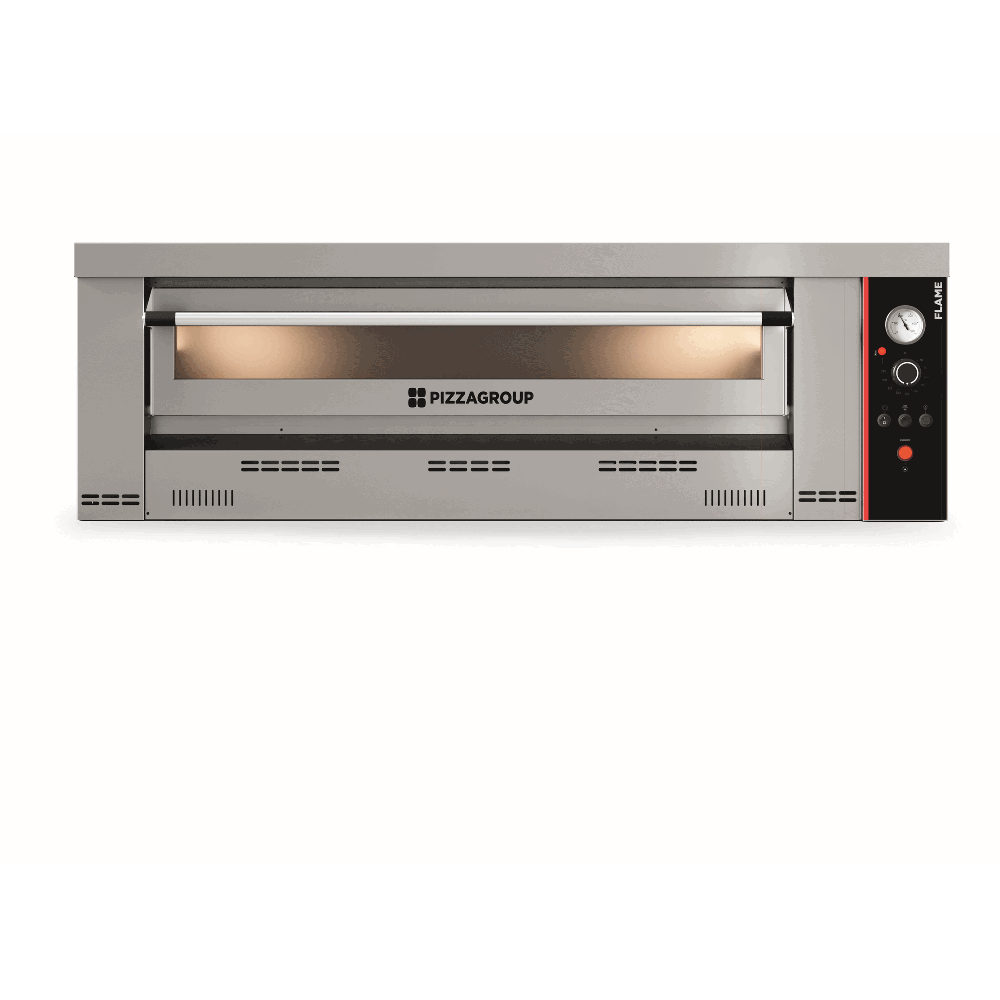 Piec do pizzy 1 komorowy szeroki, gazowy, pojemność 1 x 6 x 34 cm, 1480x1100x470, Pizza Group Flame FL 6 L