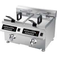 Frytownica indukcyjna, 2-komorowa, V 2x8, P 2x3.5 kW Stalgast 746782