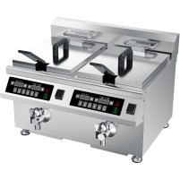 Frytownica indukcyjna, 2-komorowa, V 2x8, P 2x3.5 kW Stalgast 746782