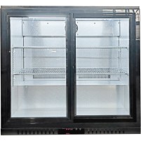 Barowa witryna chłodnicza, 2-drzwiowa, drzwi suwane, V 198 Stalgast 882214