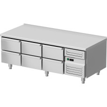 Podstawa chłodnicza, 1600x700x600 mm, 6 szuflad GN 1/1 Stalgast 887136