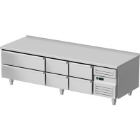 Podstawa chłodnicza, 2000x700x600 mm, 4 szuflady GN 1/1, 2 szuflady GN 2/1 Stalgast 887246