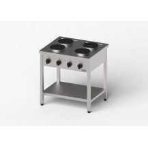 Kuchnia elektryczna, Gredil, 800x700x850 mm, 4-płytowa, P 10.4 kW, U 400 V Stalgast 977500