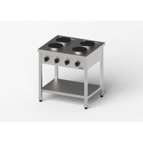 Kuchnia elektryczna, Gredil, 800x700x850 mm, 4-płytowa, P 10.4 kW, U 400 V Stalgast 977500