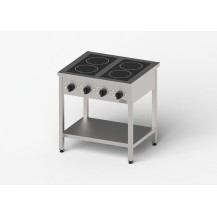 Kuchnia ceramiczna, Gredil, 800x700x850 mm, 4-polowa, P 10 kW, U 400 V Stalgast 977550