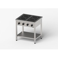 Kuchnia ceramiczna, Gredil, 800x700x850 mm, 4-polowa, P 10 kW, U 400 V Stalgast 977550