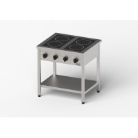 Kuchnia ceramiczna, Gredil, 800x700x850 mm, 4-polowa, P 10 kW, U 400 V Stalgast 977550