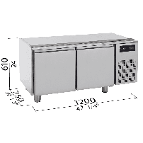 Podstawa chłodnicza 1200x630x610 Bertos 9SF2P120