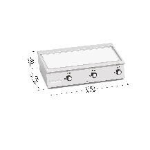 Płyta grillowa elektryczna gładka chromowana 1200x730x280 Bertos SE7FL12B-3/CPD-BF