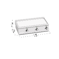 Płyta grillowa elektryczna gładka chromowana 1200x730x280 Bertos SE7FL12B-3/CPD-BF