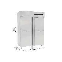 Szafa chłodnicza 4 drzwiowa, -2/+8 stopni, 2/1 GN, 1440x815x2080 Bertos CAB1400TN4P