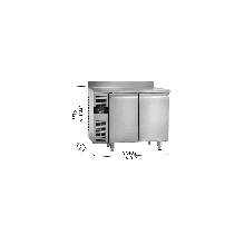 Stół mroźniczy 2 drzwiowy, -18/-22 stopni, 1/1 GN, SMART (tłoczona komora) 1160x712x1015 Bertos COUSM116BTPRA