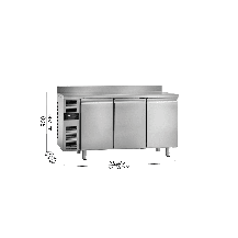 Stół chłodniczy 3 drzwiowy, 0/+8 stopni, 1/1 GN SMART 1620x700x1000 Bertos COUSM162TNPA