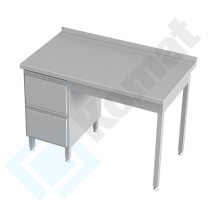 Stół przyścienny otwarty z szufladami 1500x600x850, AISI 304, Komat KST-025