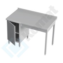Stół przyścienny otwarty z szafką 1700x600x850, AISI 304, Komat KST-032