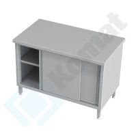 Stół przelotowy z drzwiami suwanymi 800x600x850, AISI 304, Komat KST-036