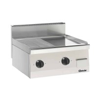 Płyta grillowa 1/2 gładka + 1/2 ryflowana  600x600x290 Bartscher 132255