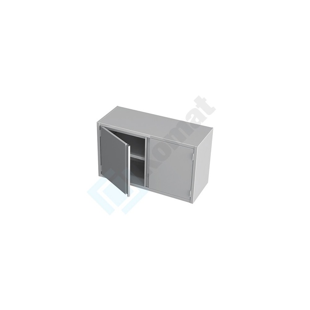 Szafka wisząca z drzwiami skrzydłowymi 1200x300x600, AISI 304, Komat KGT-082