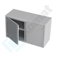Szafka wisząca z drzwiami skrzydłowymi 800x400x600, AISI 304, Komat KGT-082