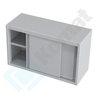 Szafka wisząca z drzwiami suwanymi 1600x300x600, AISI 304, Komat KGT-083