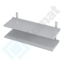 Półka wisząca podwójna przestawna 1400x300x660, AISI 304, Komat KPT-093