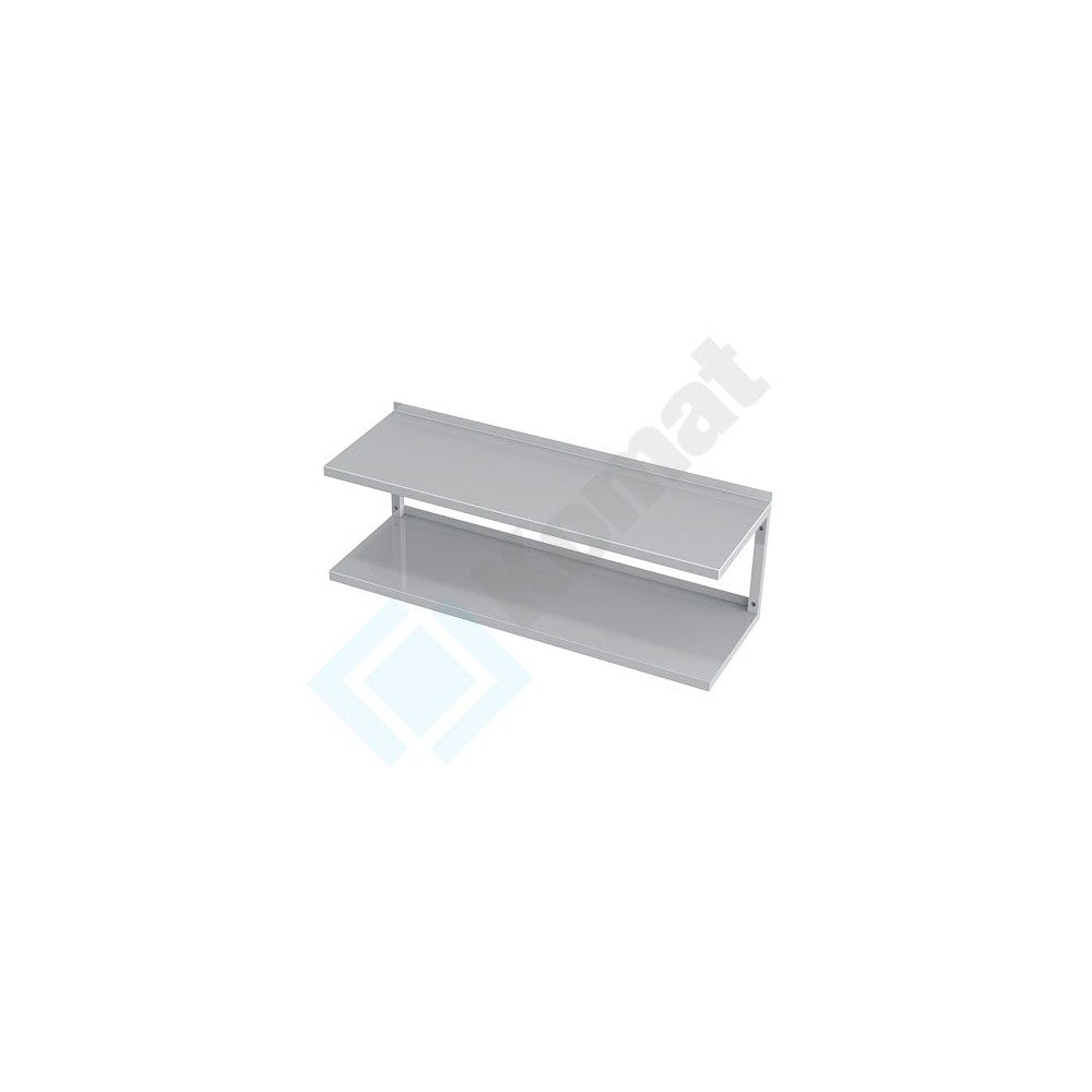Półka wisząca podwójna 1100x300x386, AISI 304, Komat KPT-095
