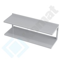 Półka wisząca podwójna 1100x300x386, AISI 304, Komat KPT-095