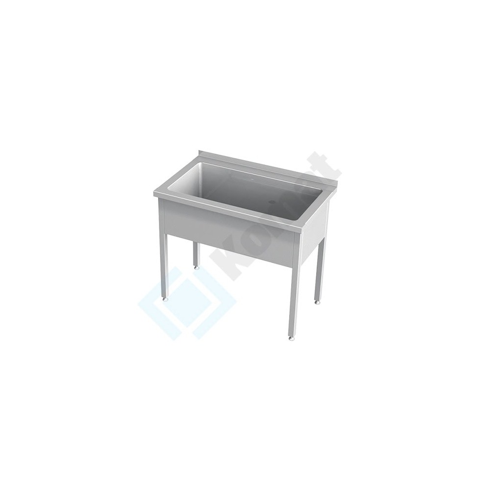Stół z basenem 800x600x850, AISI 304, Komat KBT-161