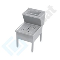 Umywalka porządkowa ze zlewem 500x700x850, AISI 304, Komat KUT-175