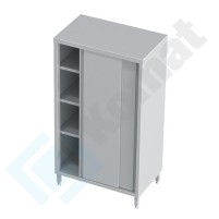 Szafa magazynowa z drzwiami suwanymi 800x500x2000, AISI 304, Komat KDT-205