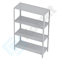 Regał skręcany perforowany 900x600x1800, AISI 304, Komat KRT-311