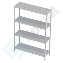 Regał magazynowy 800x400x1800, AISI 304, Komat KRT-313