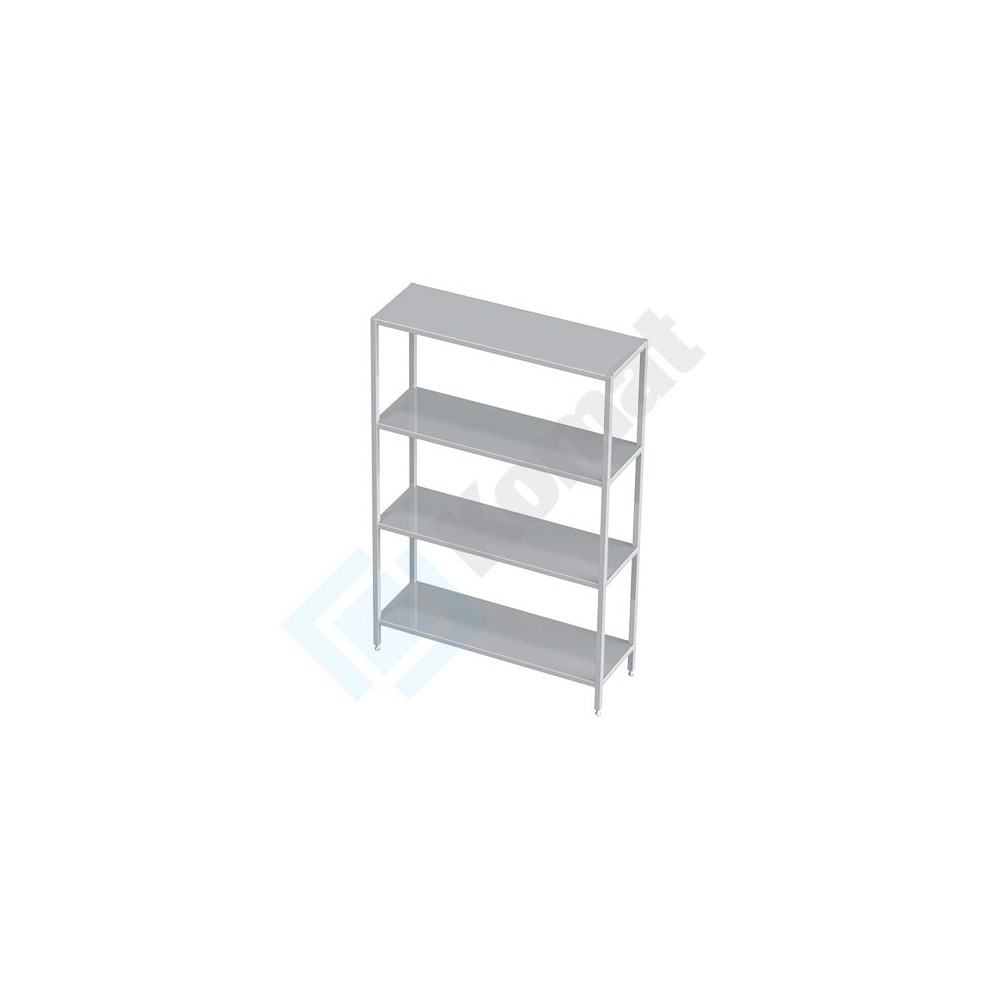 Regał magazynowy 900x400x1800, AISI 304, Komat KRT-313