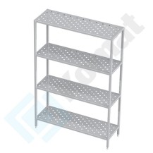 Regał perforowany 600x400x1800, AISI 304, Komat KRT-314