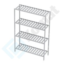 Regał gretingowy 1100x600x1800, AISI 304, Komat KRT-315