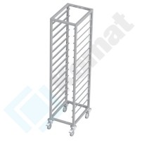 Regał jezdny na pojemniki GN1/1 400x540x1800, AISI 304, Komat KRT-352