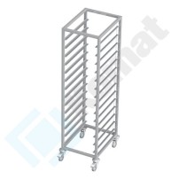 Regał jezdny na tace 470x610x1800, AISI 304, Komat KRT-354