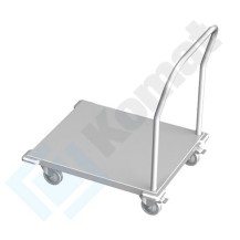Wózek transportowy płaski 700x500x850, AISI 304, Komat KWT-400