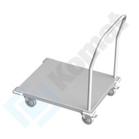 Wózek transportowy płaski 800x500x850, AISI 304, Komat KWT-400