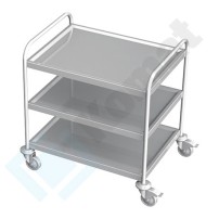 Wózek kelnerski 3-poziomowy 700x600x850, AISI 304, Komat KWT-403