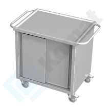 Wózek kelnerski z szafką 900x600x850, AISI 304, Komat KWT-406