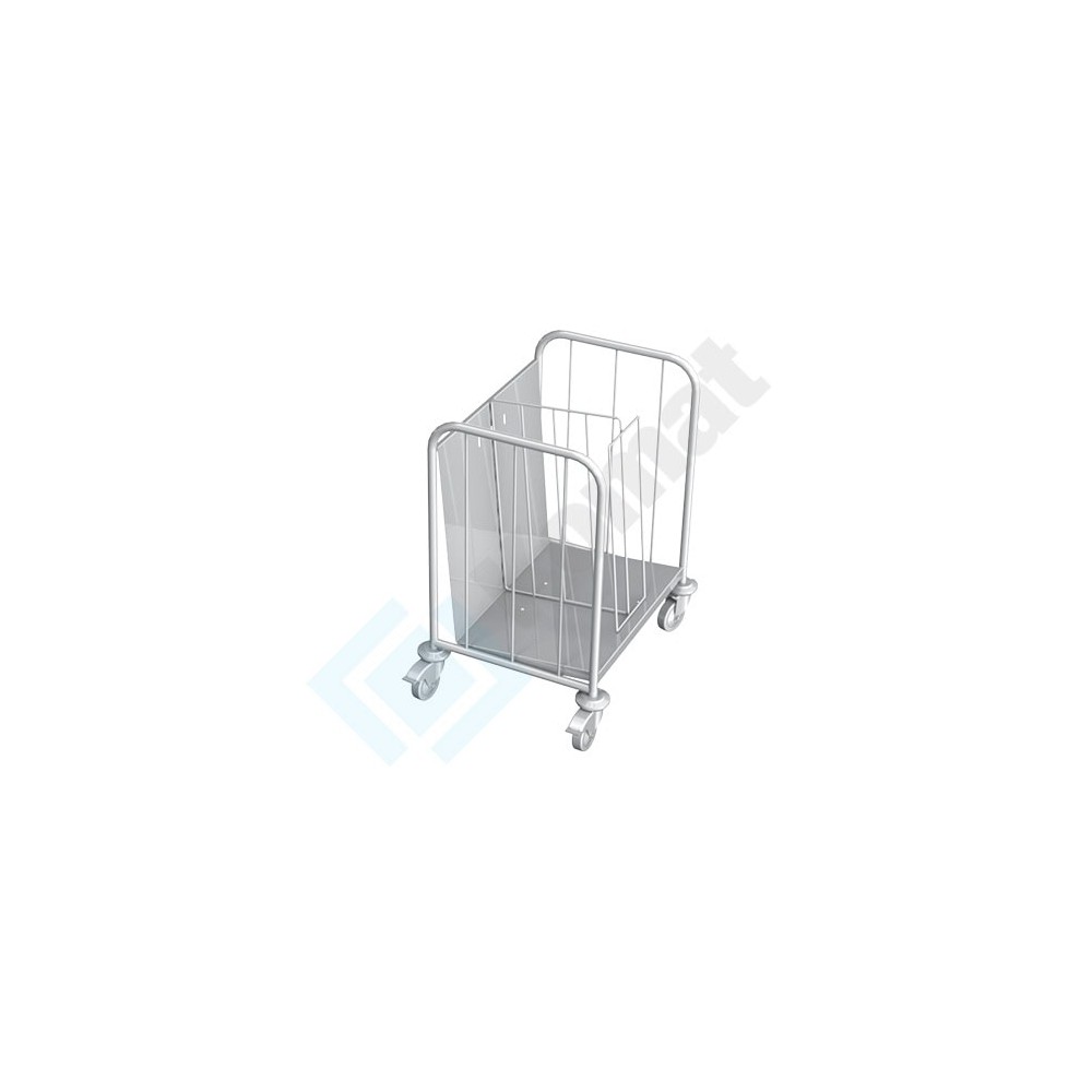 Wózek do transportu talerzy 650x500x850, AISI 304, Komat KWT-410