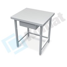 Stanowisko kasowe z szufladą 800x800x900, AISI 304, Komat KL1-10.8080