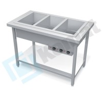 Stanowisko z bemarem powietrznym wielokomorowym 890x700x900, AISI 304, Komat KL1-22.7022