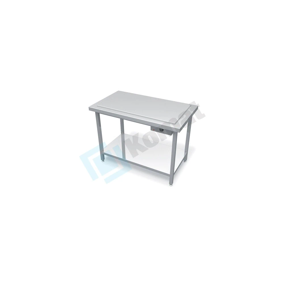 Stanowisko z płytą grzewczą 1560x800x900, AISI 304, Komat KL1-23.8004